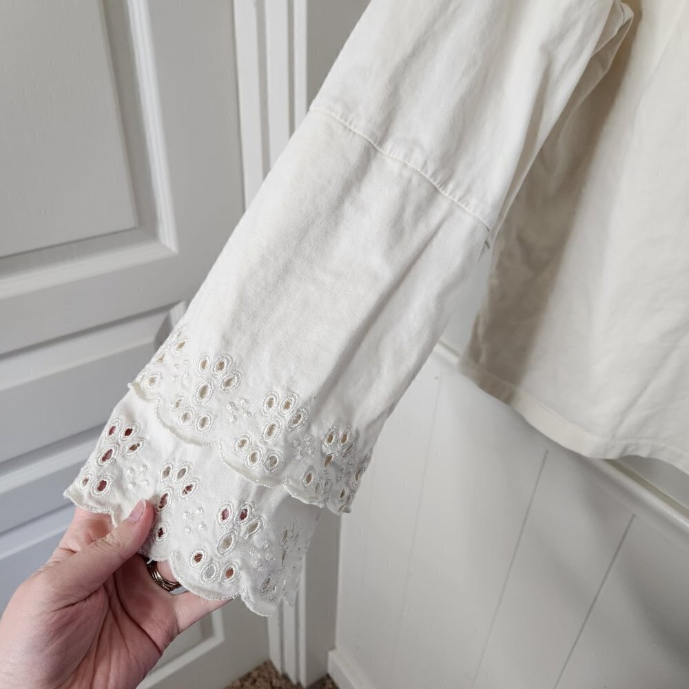 MADEWELL Eyelet Embroidered Tier-Sleeve Tee - Picture 4 of 6